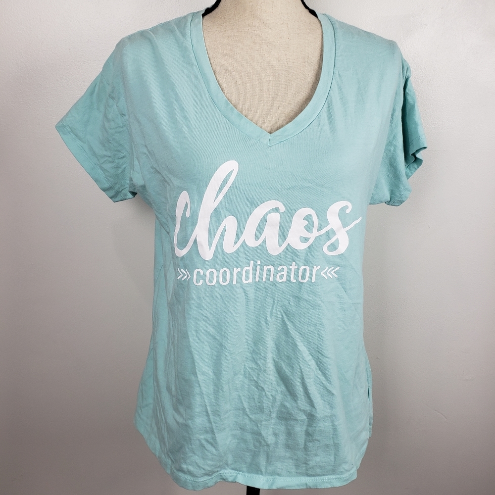 G Supply Chaos Coordinator Aqua Blue Soft Tee L